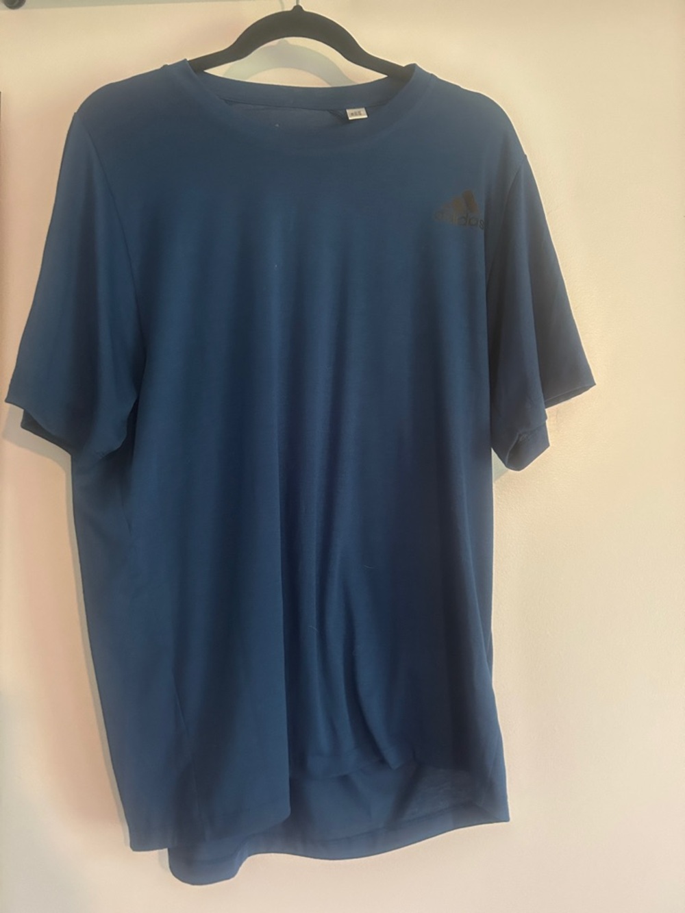 adidas Men's Navy Blue Freelift Short Sleeve Tee